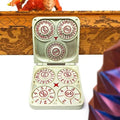 Dice Metal Spinner Folding Red Font Light Silver Red