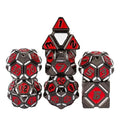 7pcs Dice Metal Alien Ship White Red Nickel
