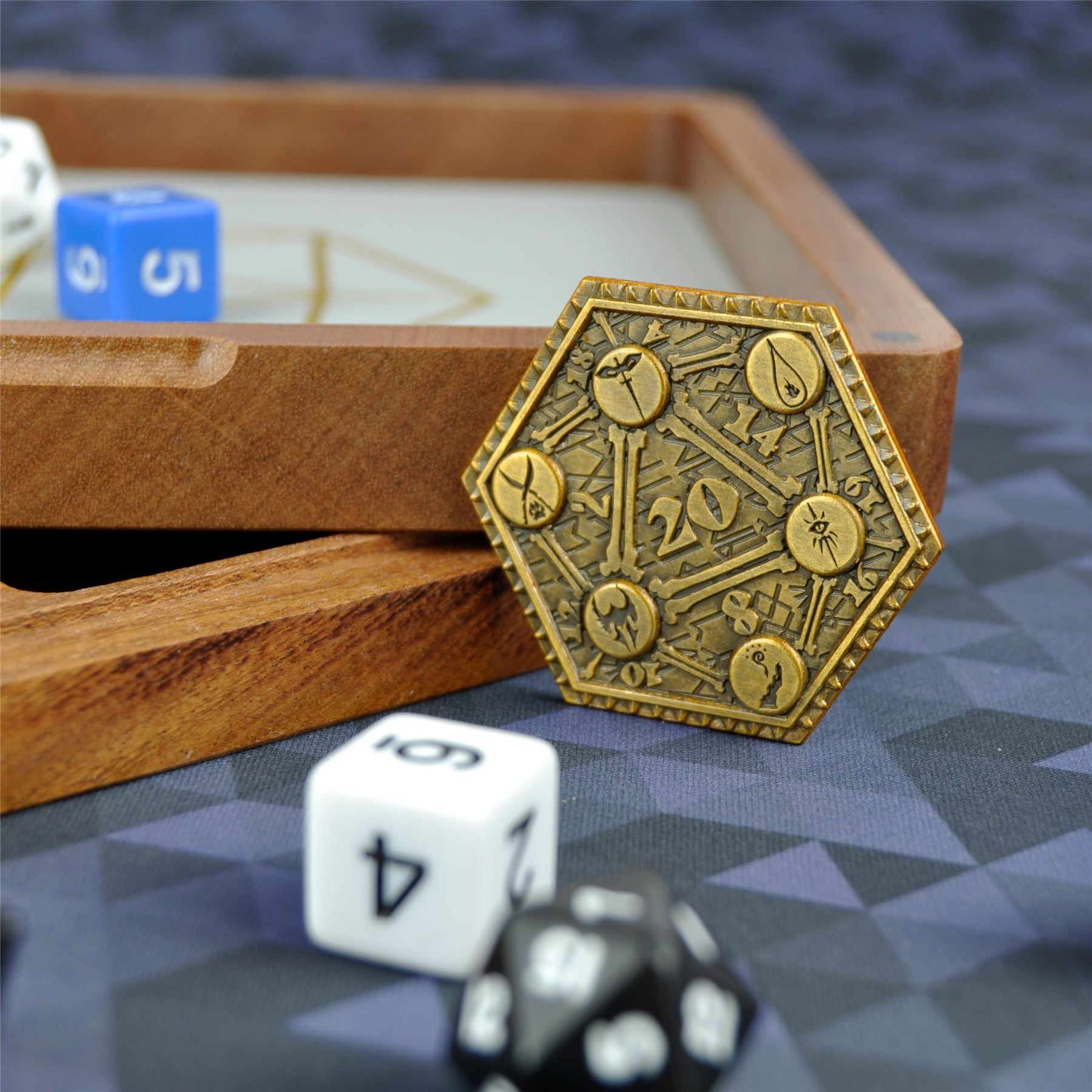 D2 RPG Coin - Shadow Washed Gold Metal