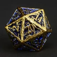 7pcs Dice Metal Druid Vine Gold Font Blue Purple