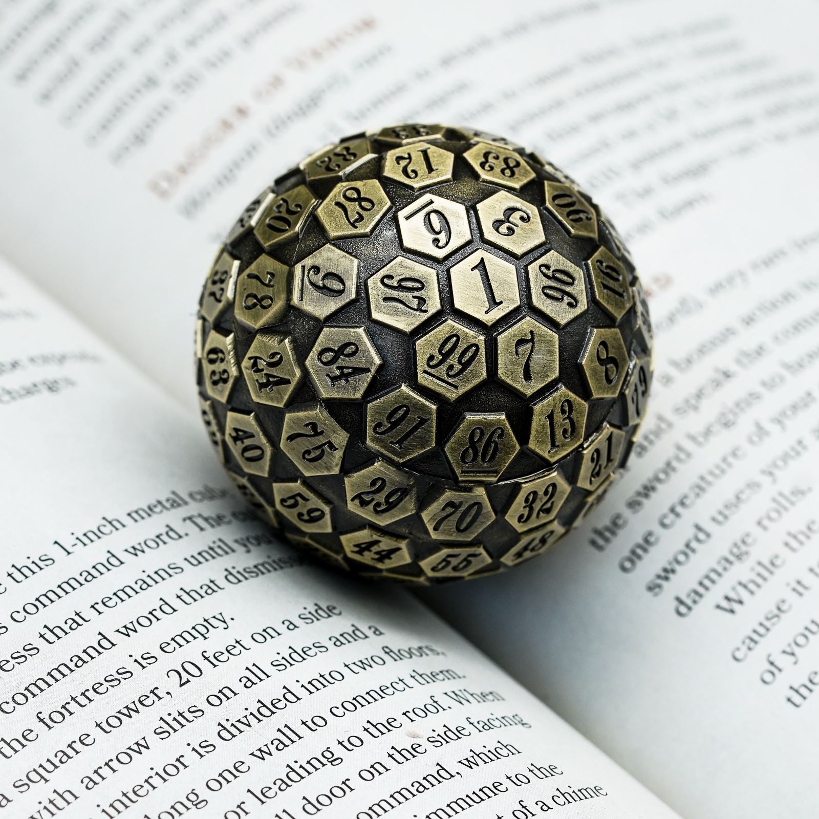 D100 RPG Dice - Bronze Metal