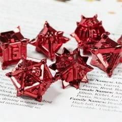7pcs Dice Metal Pinwheel Red