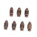 7pcs Dice Metal Bullet Worn Copper