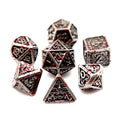 Monster in Silver Metal - 7pcs RPG Dice Set