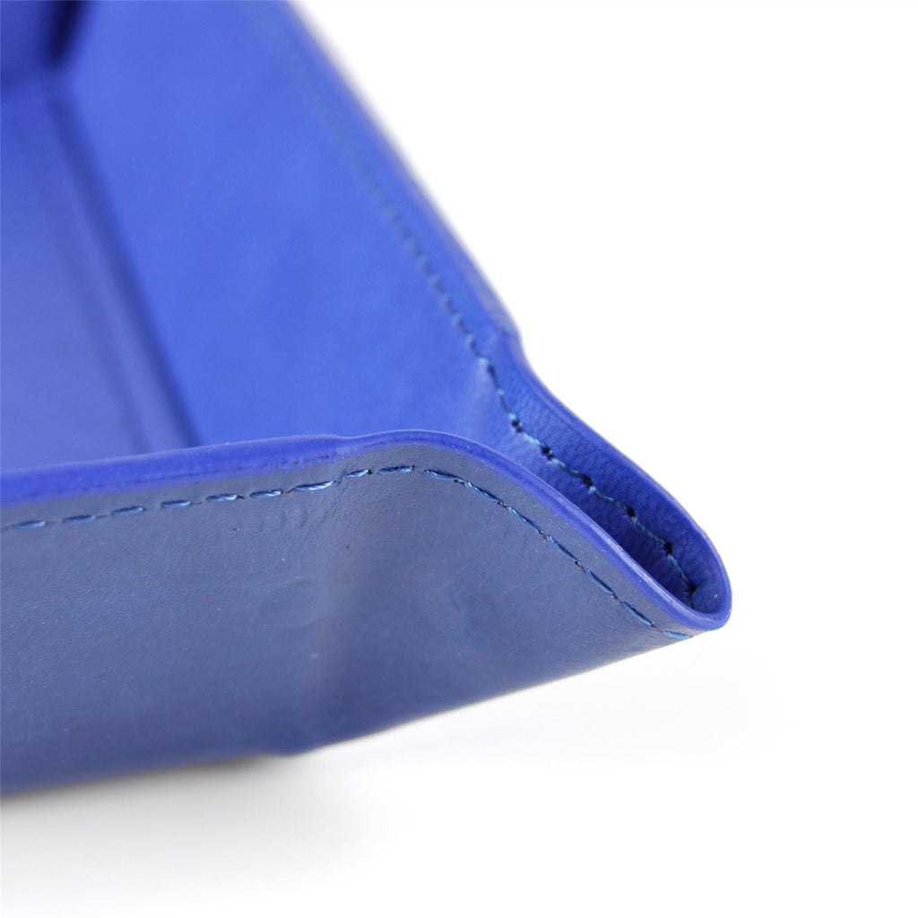 Royal Blue & Blue PU Leather - Square Hard Dice Tray
