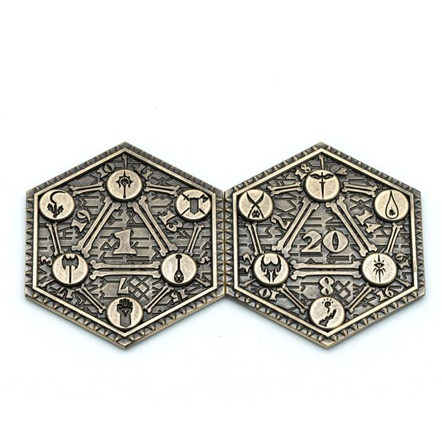 D2 RPG Coin - Shadow Washed Bronze Metal