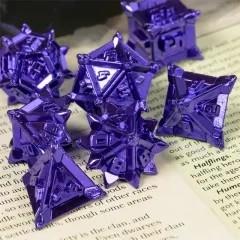 7pcs Dice Metal Pinwheel Purple