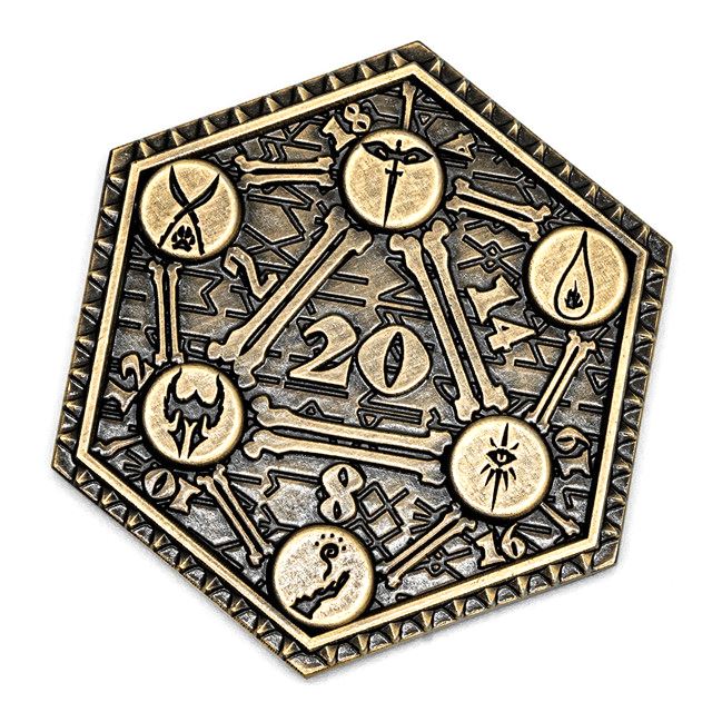 D2 RPG Coin - Shadow Washed Bronze Metal