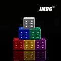 D6 Dice Metal Aluminium 16mm Sharp Silver (Aluminium)