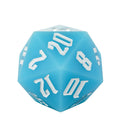 White on Solid Blue Silicone - D20 RPG Dice