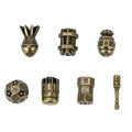 7pcs Dice Metal Bomb Worn Bronze